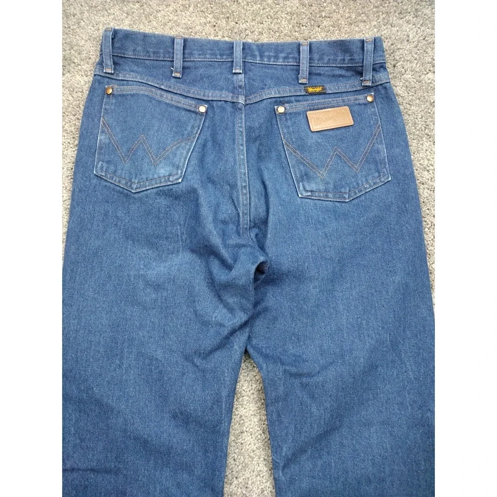 90's Wrangler Mens 33x33 Jeans 13MWZ A001 3030 Dad Ranchwear Blue Denim Pants